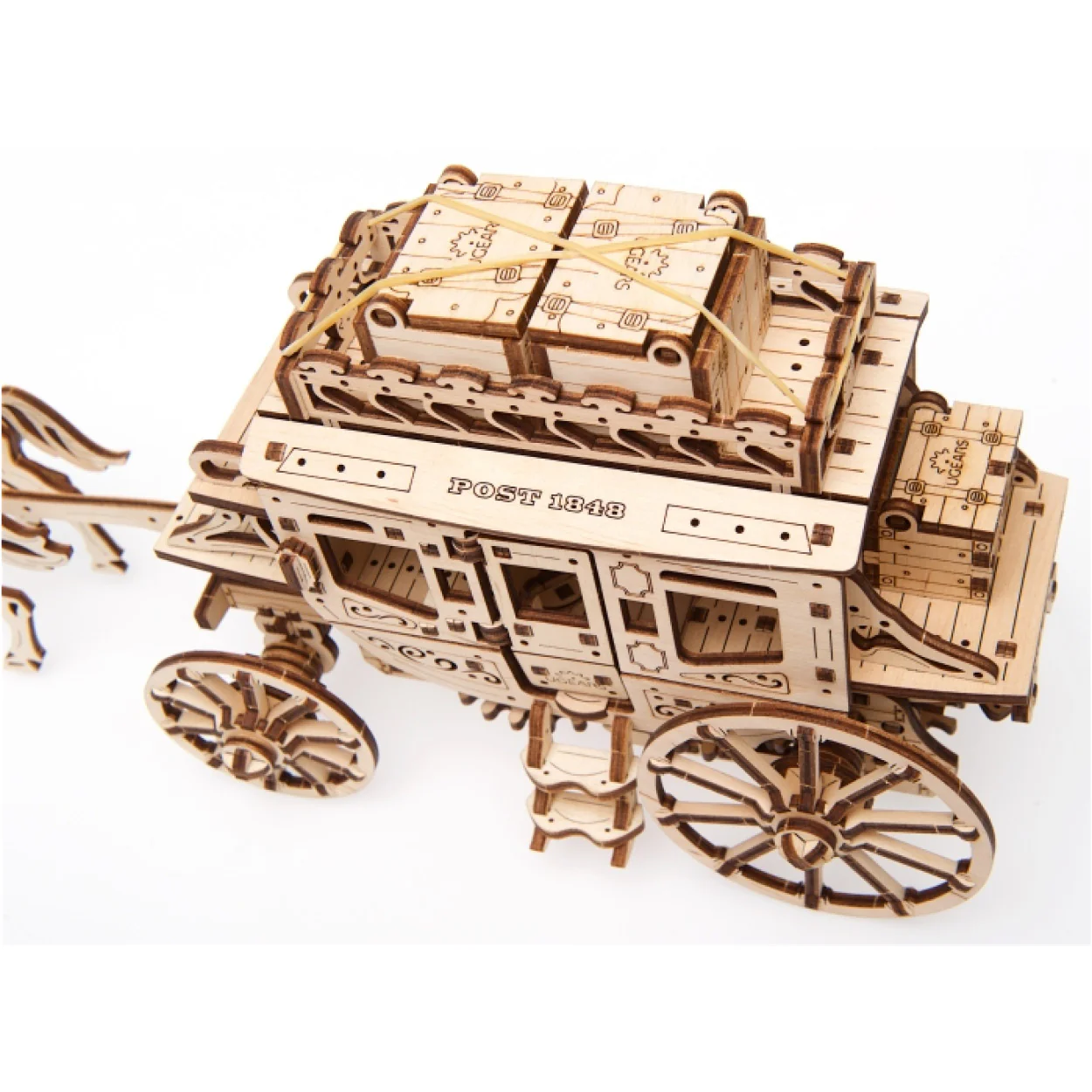 UGears Stagecoach Mechanical Model - Image 4