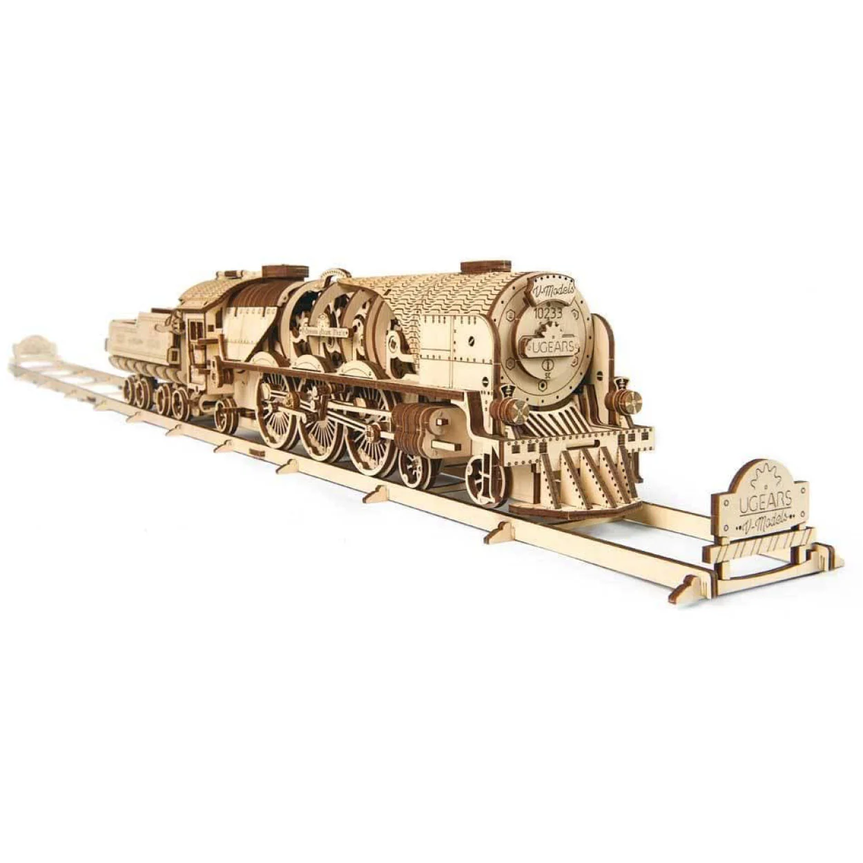 UGears V-Express Steam Train with Tender - Image 3