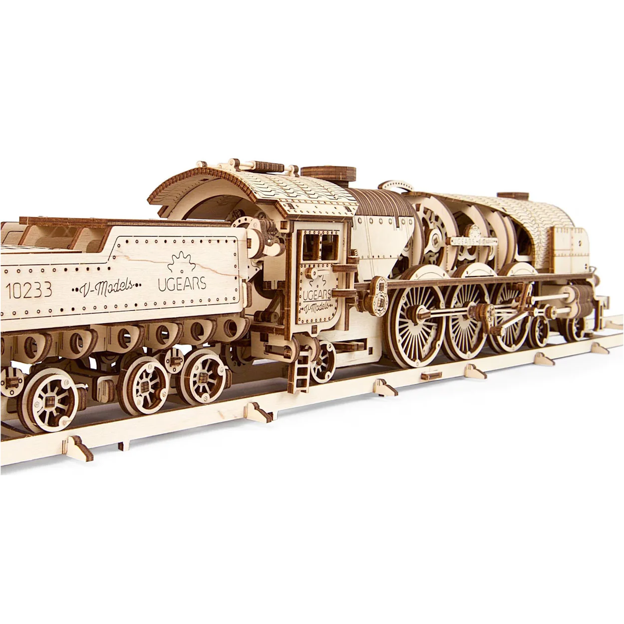 UGears V-Express Steam Train with Tender - Image 8