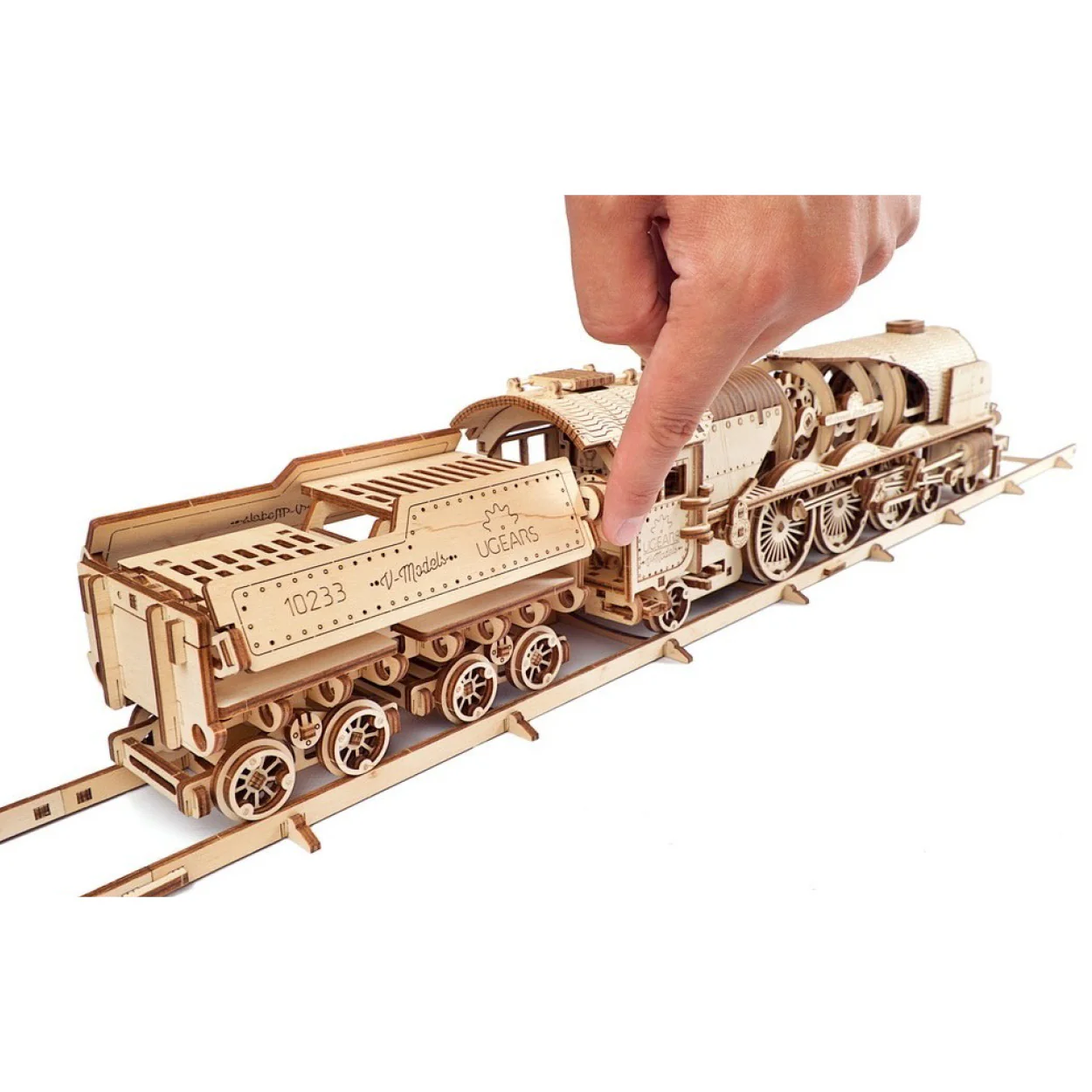 UGears V-Express Steam Train with Tender - Image 9