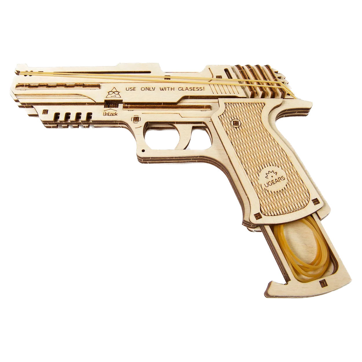 UGears Wolf-01 Mechanical Handgun - Image 3