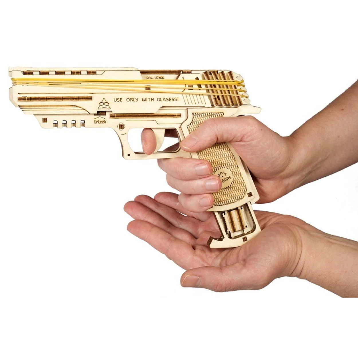 UGears Wolf-01 Mechanical Handgun - Image 4