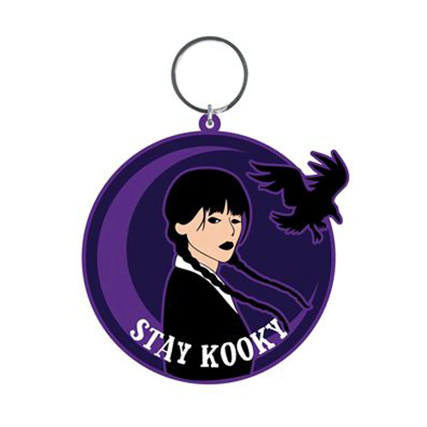 Wednesday - Stay Kooky PVC Keyring - Image 2