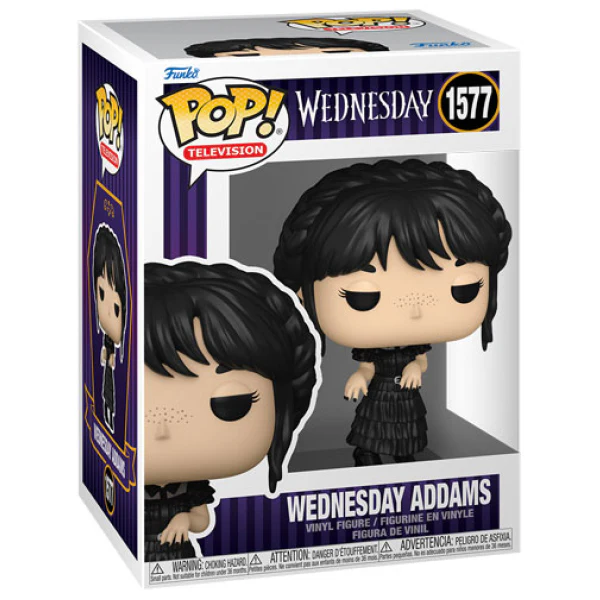Wednesday (2022) - Wednesday Addams in Black Dress Pop! Vinyl - Image 2