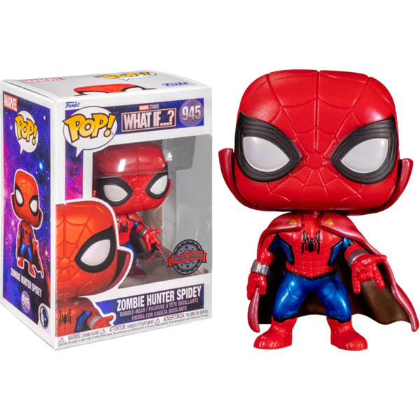 What If - Spider-Man Zombie Hunter Metallic US Exclusive Pop! Vinyl - Image 3