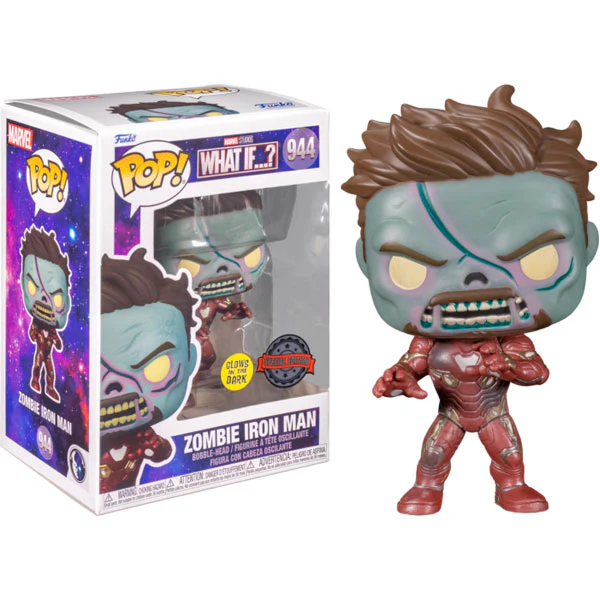 What If - Zombie Iron Man Glow US Exclusive Pop! Vinyl - Image 4