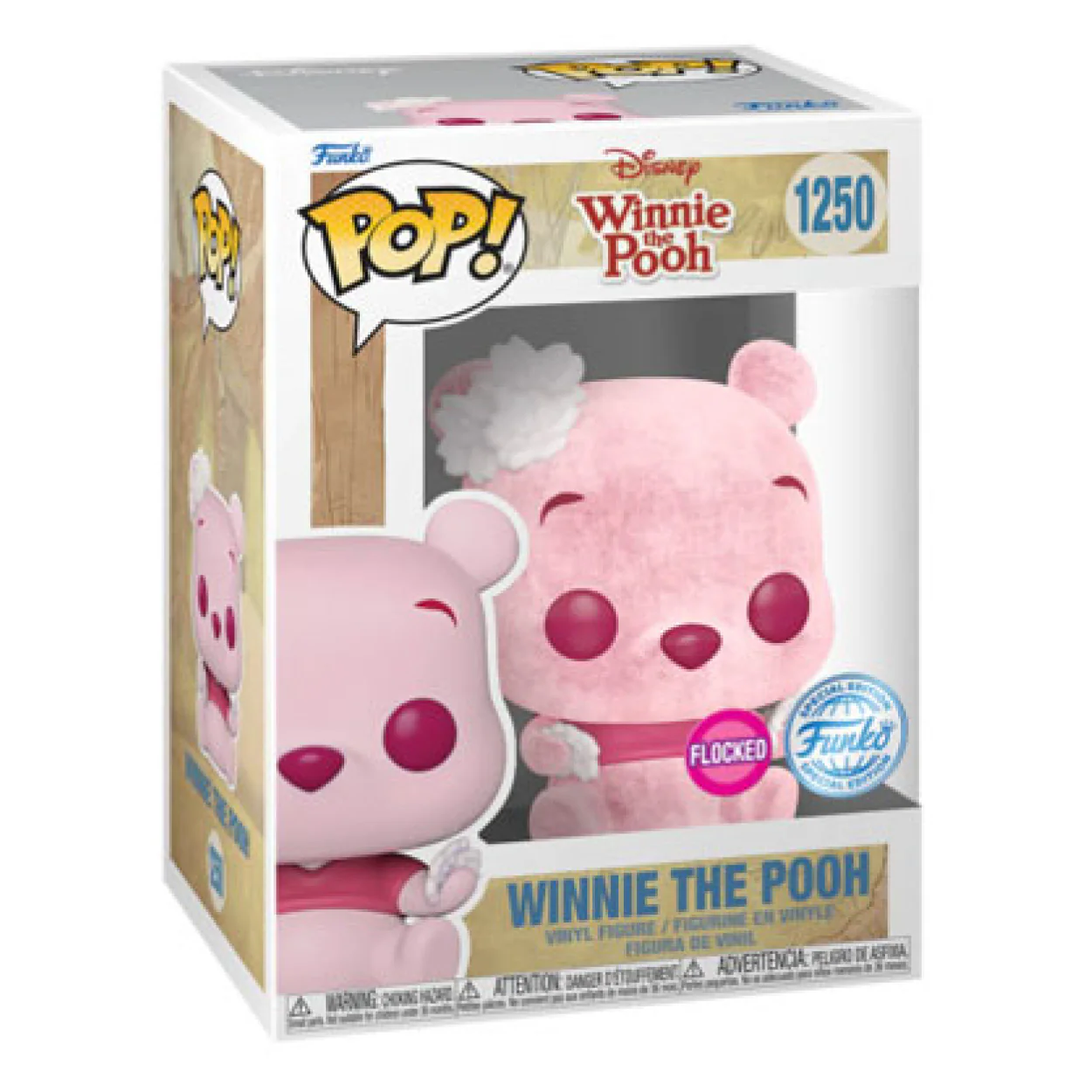 Winnie the Pooh - Cherry Blossom Winnie the Pooh Flocked US Exclusive Pop! Vinyl - Image 2