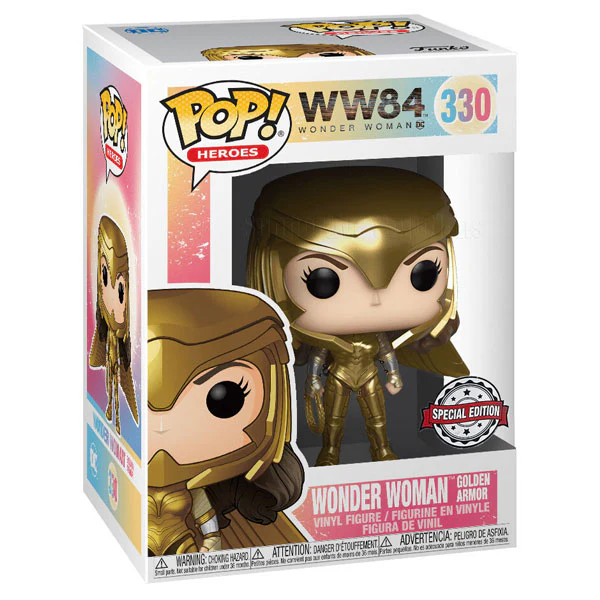 Wonder Woman: 1984 - Wonder Woman Gold Wide Wing Pose US Exclusive Pop! Vinyl - Image 2