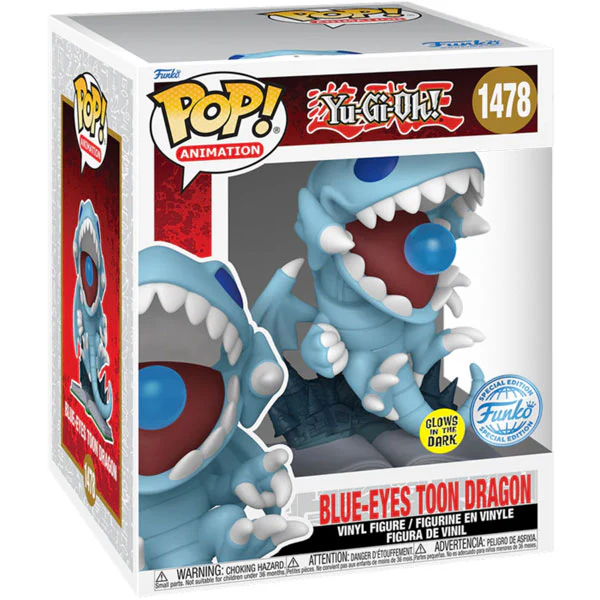 Yu-Gi-Oh! - Blue Eyes Toon Dragon US Exclusive Glow-in-the-Dark Super 6 Inch Pop! Vinyl - Image 3